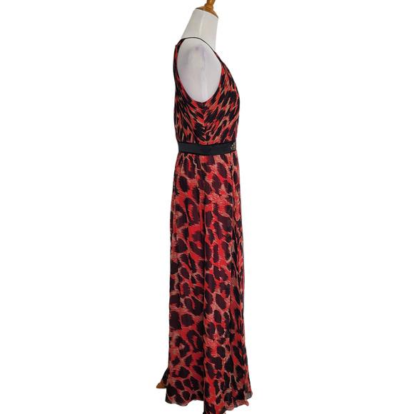 NEW Aidan Mattox Silk Formal Gown Maxi Printed Halter Neck Sexy Women 10 - Picture 2 of 15